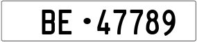 Trailer License Plate
